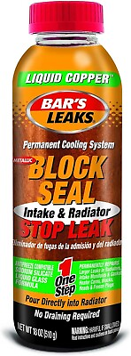 #ad Bar#x27;S Leaks 1109 Block Seal Liquid Copper Intake and Radiator Stop Leak 18 Oz $12.99
