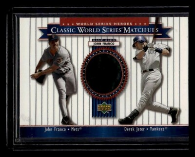 #ad 2002 UD WORLD SERIES HEROES MATCHUPS JOHN FRANCO NEW YORK METS GAME USED JERSEY $5.99