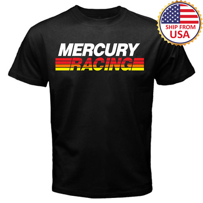 #ad Mercury Racing Boats Men#x27;s Black T Shirt Size S to 3XL $18.89