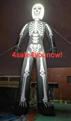 #ad 32#x27; FOOT LED INFLATABLE SKELETON HALLOWEEN CUSTOM MADE ONE OF A KIND $2495.00