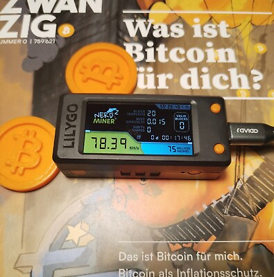 #ad Bitcoin Nerd Miner v2.0 78KH s dank V1.6.3 Nerdminer mit Case EUR 48.00