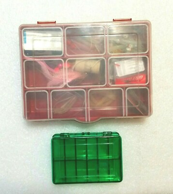 #ad Plano 3214 Stowaway Micro Organizer Green and Red Organizer with Contents Shown $15.11