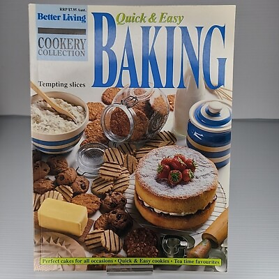 #ad Better Living #x27;Quick and Easy Baking#x27; Cookbook Recipes Cakes Cookies Sweets AU $17.00