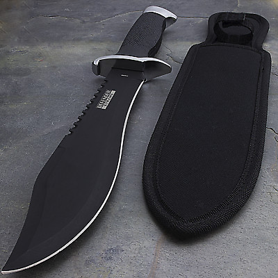 #ad 13quot; BOWIE SURVIVAL HUNTING KNIFE w SHEATH Military Combat Fixed Blade Tactical $14.95