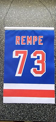 #ad Matt Rempe New York Rangers 8x5.5 Inch Banner Flag $9.99
