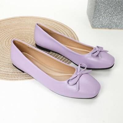 #ad Flats Women Spring Loafers Shoes Bowknot Round Toe Slip on Shoes $44.60