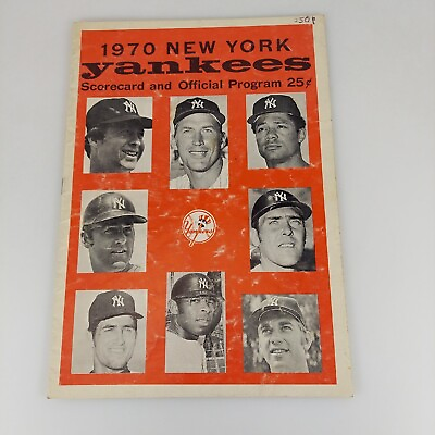 #ad New York Yankees vs Boston Red Sox April 1970 Official Scorecard and Program $19.99