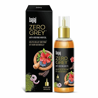 #ad Bajaj Zero Grey Anti Greying Hair Oil Fragrance Shikakai 100% Hair Naturally $84.00