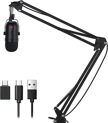 AIHOOR Pro Condenser Microphone Cardioid Mic Kit Recording Gaming For PC Laptop $25.99