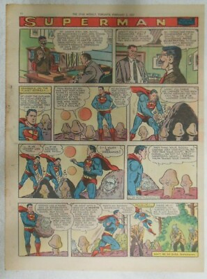 #ad Superman Sunday Page #901 by Wayne Boring from 2 3 1957 Size 11 x 15 inches $10.00