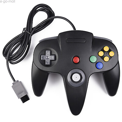 #ad Wired Classic N64 Controller Gamepad Remote Joystick for N64 CONSOLE BLACK $11.32