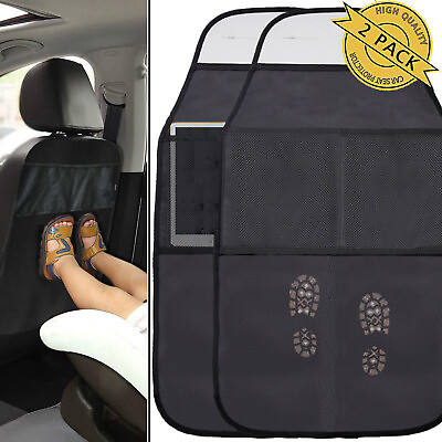 #ad 2pc Car Seat Back Cover Protector Kick Mat Clean Pad AntiStepped Dirty for Kids $12.34