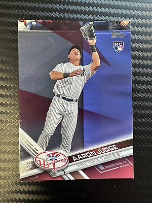 #ad 2017 Topps Aaron Judge Rookie Catching Mothers Day Pink 50 Super Rare $1149.00
