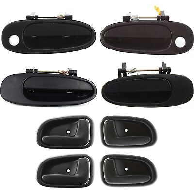 #ad Exterior Door Handle Kit For 1993 97 Toyota Corolla Textured Black Front or Rear $42.40