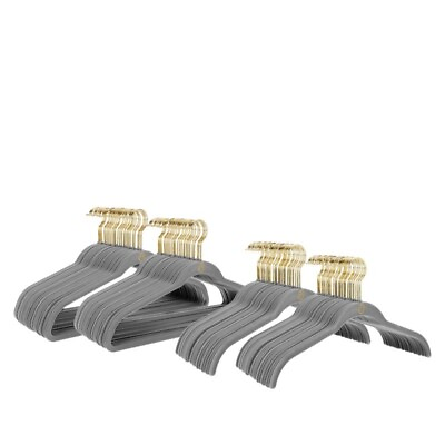 #ad The JOY Hangers 100 piece Mega Set with Antimicrobial Gray Brass $79.00