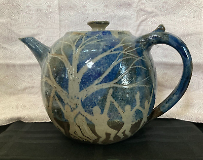 Handmade Pottery Teapot quot;We Are All Onequot; Design $25.00