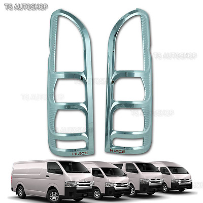 #ad Chrome Red Tail Light Rear Lamp Cover Trim For Toyota Hiace Commuter 2005 2013 $45.95