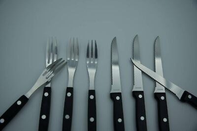 #ad 8PC knife and fork used in household kitchens restaurants hotels gatherin... $20.62