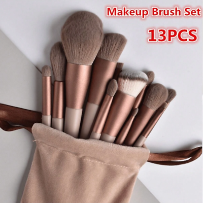#ad 13 Pcs Professional Makeup Brush Set Soft Fur Beauty Foundation Cosmetic Brushes $7.50