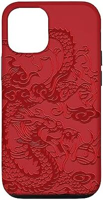 #ad iPhone 14 Pro Max Red Asian Chinese Japanese Korean Dragon Case $35.98