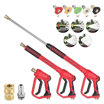#ad High Pressure 4000PSI Car Power Washer Gun Spray Wand Lance Nozzle and Hose Kit $26.89