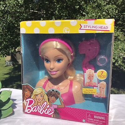 #ad Barbie Doll Fab Friends Styling Head Deluxe Blonde Hair 7 Piece $28.50