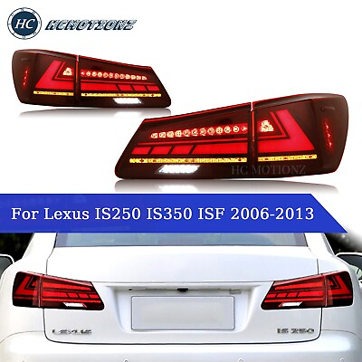 #ad LED Tail Light For Lexus IS250 IS350 ISF 2006 2013 Red Start UP Animation Signal $236.54