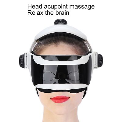 #ad Electric Head Massager Heat Compress Stress Relief Eye Neck Massage Helmet HR6 $156.88