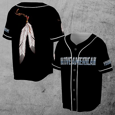 #ad Leather Prayer Native American Symbol Indigenous 3D Baseball Jersey Size S 5XL $24.99