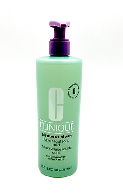 #ad New Clinique Jumbo All About Clean Liquid Facial Soap Mild 13.5 oz 400 ml $31.90