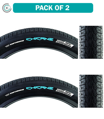 #ad Pack of 2 SE Bikes Chicane 26x3.5 Clincher Wire TPI 20 Blk Blk Reflective BMX $167.98
