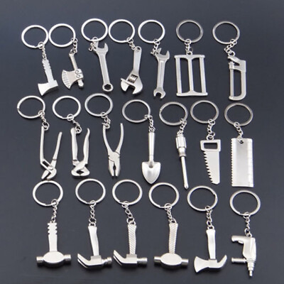 #ad Creative Repair Tool Metal Keychain Wrench Spanner Key Chain Ring Keyring Gift B $3.74