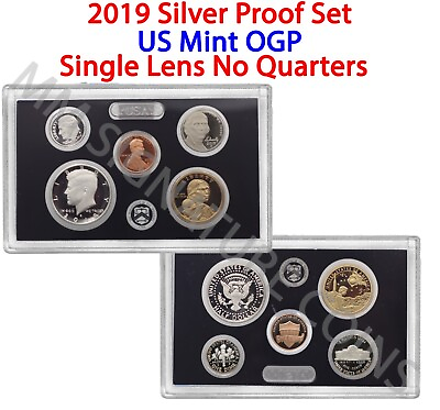 #ad 2019 Silver Proof Set US Mint OGP Single Lens no Quarters Silver Kennedy $39.95