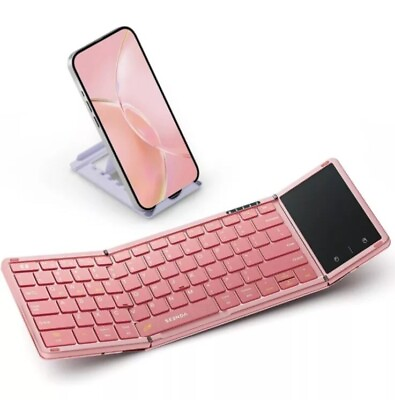 #ad Seenda Foldable Bluetooth Keyboard With Touchpad Rechargeable Portable Keyboard $30.00