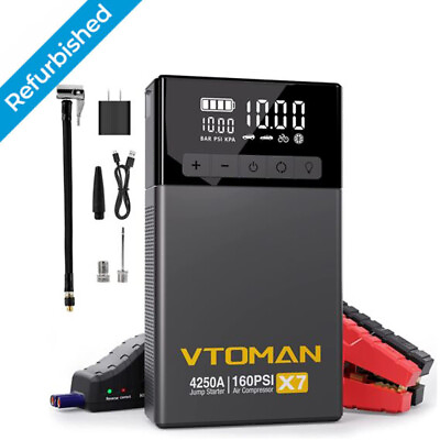#ad VTOMAN X7 Jump Starter With Air Compressor 4250A Battery Charger Emergency $69.99