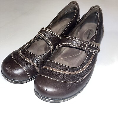 #ad Clarks Bendables Women#x27;s Size 9M Ashland Avenue Mary Jane Brown Leather 62642 $20.49