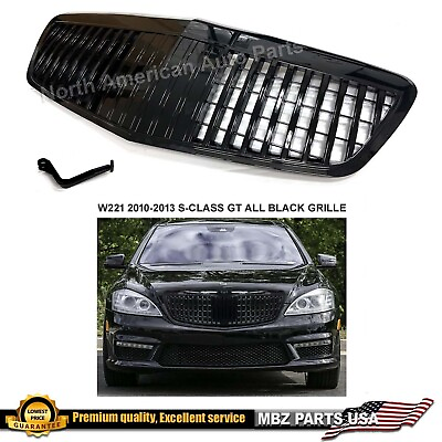 #ad S Class Maybach Style Grille S550 S63 S450 2010 2011 2012 2013 Black GT Luxury $199.00