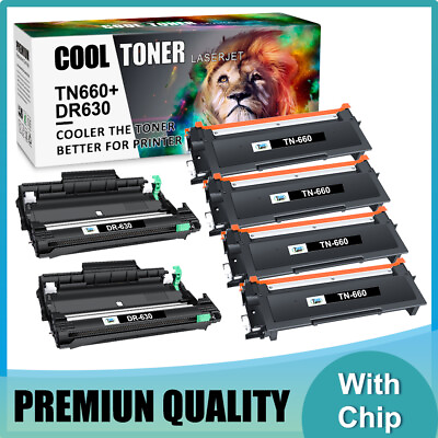 #ad TN660 Toner Cartridge DR630 Drum Compatible With Brother MFC L2700DW L2540DW Lot $65.98