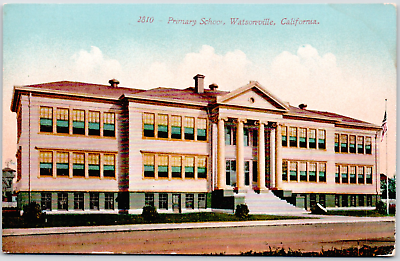 #ad Watsonville California Primary School Building USA CA Vintage DB Postcard $3.86