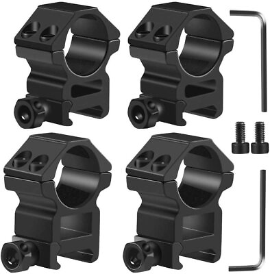 #ad 1#x27;#x27; inch High Middle Profile Scope Rings for Picatinny Weaver Mounts Heavy Duty $10.98