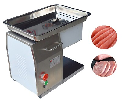 #ad Electric Commercial Meat Slicer Cutter 3mm Blade Stainless Output 250kg h 110V $807.46