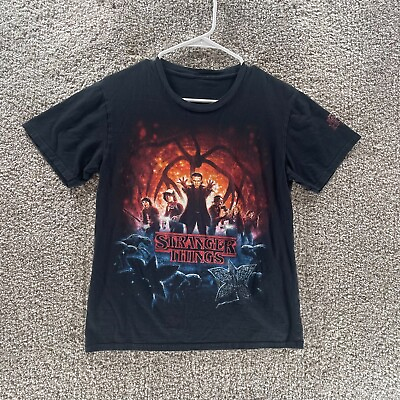 #ad Halloween Horror Nights Shirt Adult Extra Small Black 2019 Stranger Things Logo $20.00