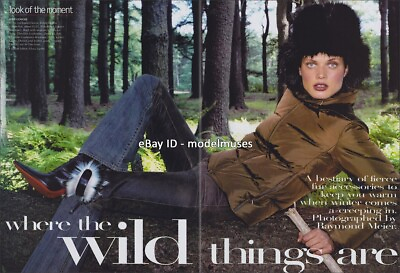 #ad MALGOSIA BELA 10 Page Editorial #x27;Where the Wild Things Are#x27; VOGUE US Oct 2000 $10.00