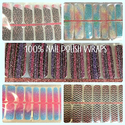#ad SALE 100% Spring Glitter Heats Olivia Nail Polish Wraps Color strip B4G1 FREE $2.99