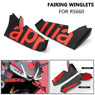 #ad RS 660 Front Winglet Aerodynamic Wing Kit Spoiler Motorcycle For Aprilia RS660 $94.00