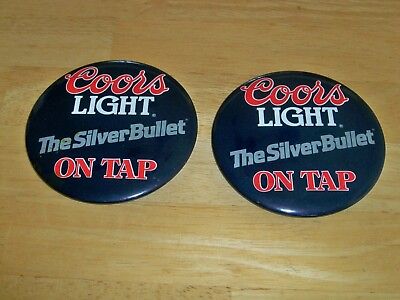 #ad Lot Of 2 COORS LIGHT The Silver Bullet On Tap RETRO Vintage 1987 Pins Pin $12.99