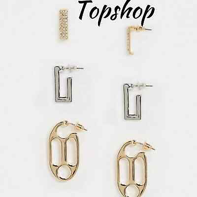#ad Beautiful Topshop Multi pack of Three Women’s Earrings. Brand New $24.99
