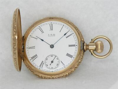 #ad RARE WALTHAM 6S SOLID 14K MULTI COLOR POCKET WATCH SERVICED amp; RUNNING $1295.00