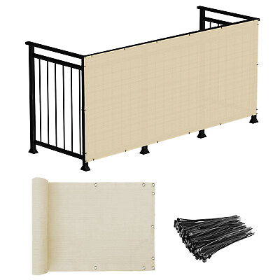 #ad 30in Balcony Fence Screen Privacy Deck Patio Porch Windscreen Fabric Shade Cover $31.48