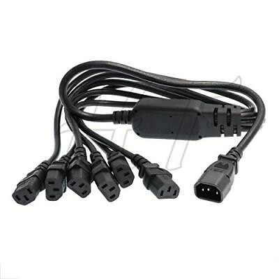 #ad HTCable UPS PDU Computer PC Power Splitter Cord C14 to 6 x C13 10A 250V Exten... $35.98